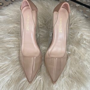 Shoedazzle clear heel